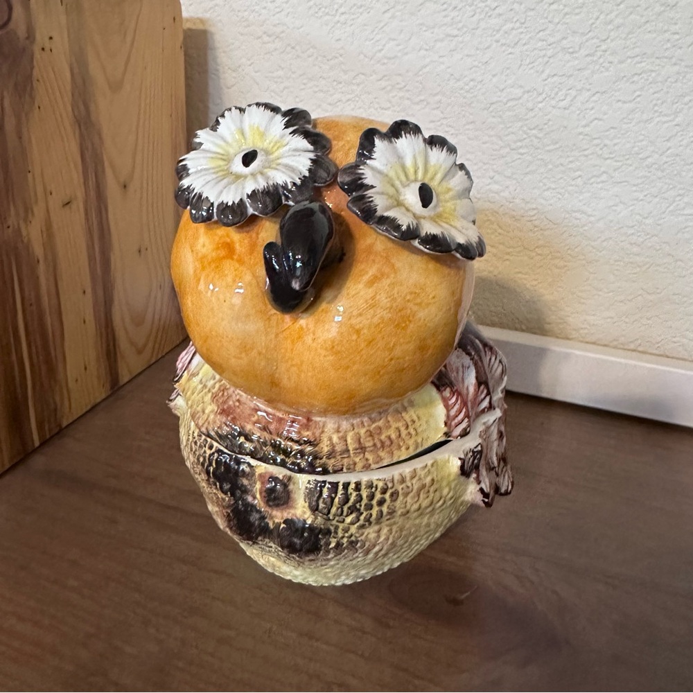 Bassano Vintage Italian Porcelain Owl Soup Tureen Bowl / Candy Dish - Picture 6 of 13